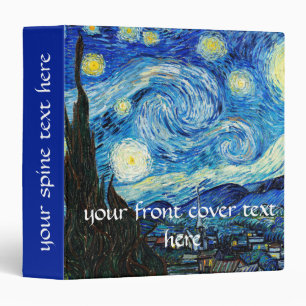 The Starry Night by Vincent Van Gogh Binder
