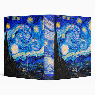 The Starry Night by Vincent Van Gogh Binder