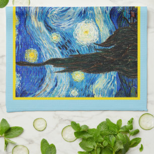 The Starry Night by Vincent Van Gogh Kitchen Towel