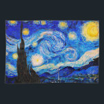The Starry Night by Vincent Van Gogh Kitchen Towel<br><div class="desc">Vincent Van Gogh The Starry Night. This is an old masterpiece from the dutch master painter Vincent Van Gogh.This fine art landscape painting has beautiful,  vibrant,  saturated colour. Vincent Van Gogh was a dutch post impressionist painter. This image is in the public domain</div>