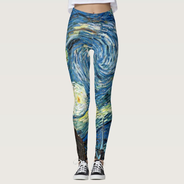 The Starry Night by Vincent Van Gogh Leggings (Front)