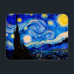 The Starry Night by Vincent Van Gogh Magnet<br><div class="desc">Vincent Van Gogh The Starry Night. This is an old masterpiece from the dutch master painter Vincent Van Gogh.This fine art landscape painting has beautiful,  vibrant,  saturated colour. Vincent Van Gogh was a dutch post impressionist painter. This image is in the public domain</div>