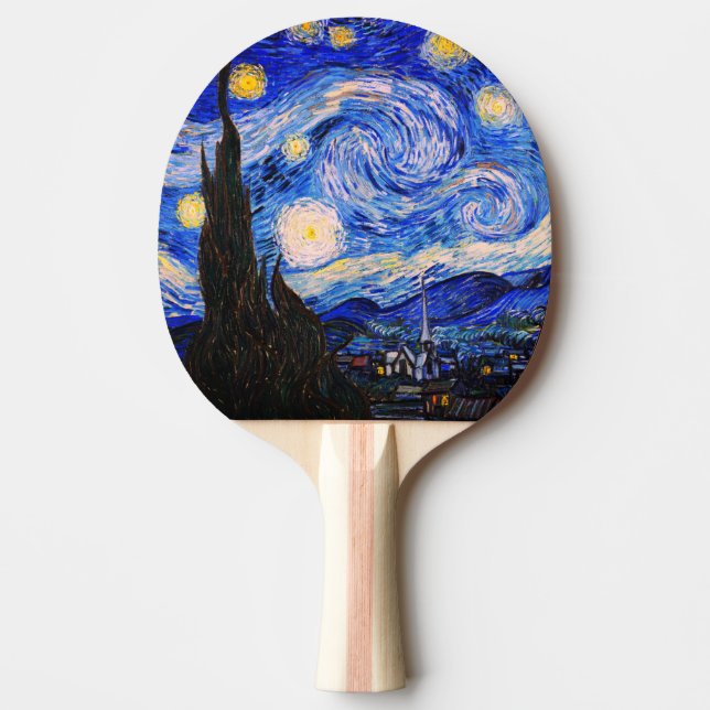 The Starry Night by Vincent Van Gogh  Ping Pong Paddle (Front)