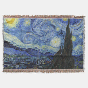 The Starry Night by Vincent Van Gogh Throw Blanket