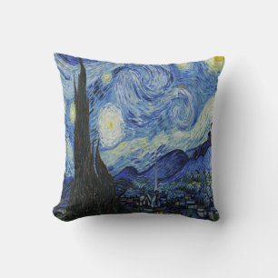 The Starry Night by Vincent Van Gogh Throw Pillow