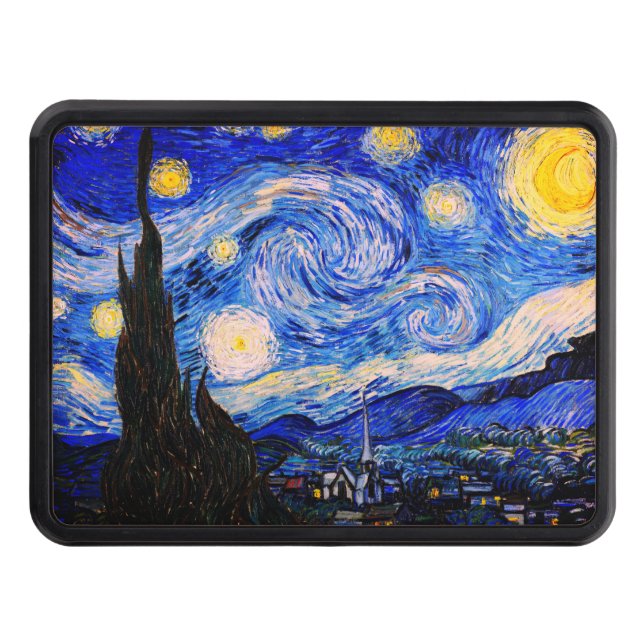 The Starry Night by Vincent Van Gogh  Trailer Hitch Cover (Front)