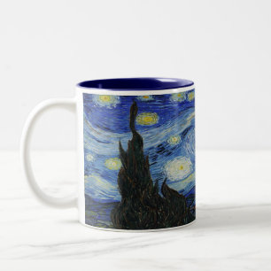 The Starry Night by Vincent Van Gogh Two-Tone Coffee Mug