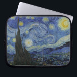 The Starry Night Laptop Sleeve<br><div class="desc">The Starry Night by Vincent van Gogh. The Starry Night is a painting by Dutch post-impressionist artist Vincent van Gogh. The painting depicts the view outside his sanitarium room window at night, although it was painted from memory during the day. The centre part shows the village of Saint-Rémy under a...</div>