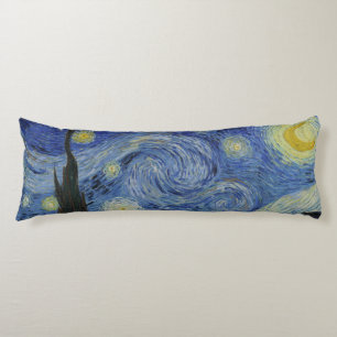 The Starry Night, oil painting, Vincent Van Gogh Body Pillow