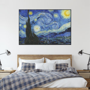 The Starry Night, oil painting, Vincent Van Gogh Canvas Print