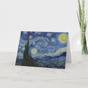 The Starry Night, oil painting, Vincent Van Gogh Card