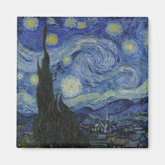 The Starry Night, oil painting, Vincent Van Gogh Magnet