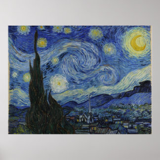 The Starry Night - Van Gogh (1888) Poster
