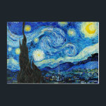 The Starry Night - Van Gogh Acrylic Print<br><div class="desc">The Starry Night is an oil on canvas painting by Dutch Post-Impressionist painter Vincent van Gogh. Painted in June 1889,  it depicts the view from the east-facing window of his asylum room at Saint-Rémy-de-Provence,  just before sunrise,  with the addition of an imaginary village</div>