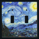 The Starry Night Van Gogh Light Switch Cover<br><div class="desc">Gorgeous French  Impressionism    vintage fine art    painting of The Starry Night,  by Vincent Van Gogh,     is on this Light Switch Cover.  Image is  public domain due to expired copyright.</div>