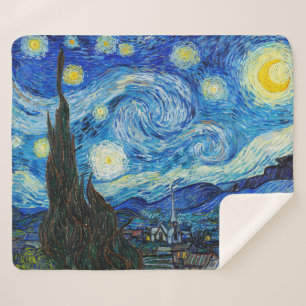 The Starry Night   Van Gogh   Sherpa Blanket
