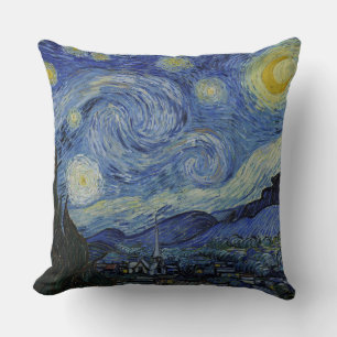 The Starry Night  Vincent van Gogh 1889 Throw Pillow