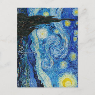 The Starry Night Vincent van Gogh Artwork Holiday Postcard