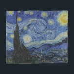The Starry Night (Vincent van Gogh) (Famous Art) Fleece Blanket<br><div class="desc">This design features a famous painting by the Dutch Post-Impressionist painter Vincent van Gogh (1853–1890). It depicts the view from the east-facing window of his asylum room at Saint-Rémy-de-Provence, just before sunrise; van Gogh also added an imaginary village to the scene. "The Starry Night" is one of the most recognized...</div>