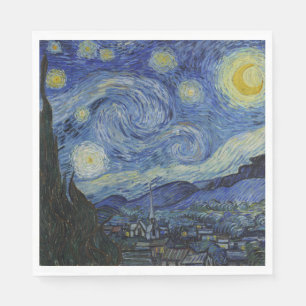 The Starry Night (Vincent van Gogh) (Famous Art) Napkin