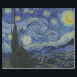 The Starry Night (Vincent van Gogh) (Famous Art) Wrapping Paper<br><div class="desc">This design features a famous painting by the Dutch Post-Impressionist painter Vincent van Gogh (1853–1890). It depicts the view from the east-facing window of his asylum room at Saint-Rémy-de-Provence, just before sunrise; van Gogh also added an imaginary village to the scene. "The Starry Night" is one of the most recognized...</div>