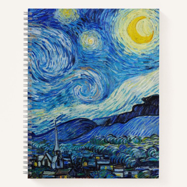 The Starry Night - Vincent Van Gogh Notebook (Front)