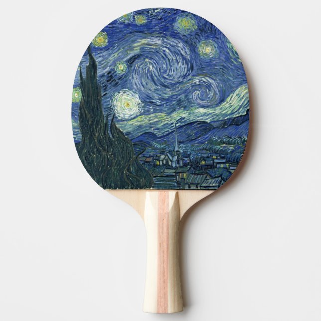 The Starry Night-Vincent van Gogh Ping Pong Paddle (Front)