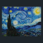 The Starry Night - Vincent Van Gogh Poster<br><div class="desc">View from the psychiatric hospital at Saint-Rémy-de-Provence (France),  just before sunrise,  with addition of an imaginary village. Oil on canvas (1889) by Dutch painter Vincent van Gogh.</div>