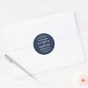 The Starry Night Wedding Collection - Favour Classic Round Sticker