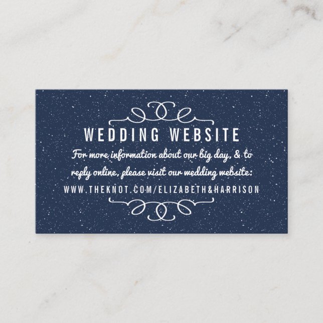 The Starry Night Wedding Collection - Website Enclosure Card (Front)