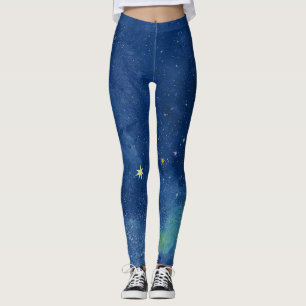 The starry sky Capri Leggings