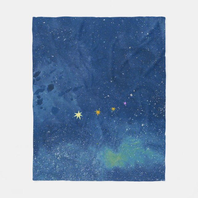 The starry sky  fleece blanket (Front)