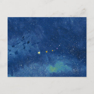The starry sky holiday postcard