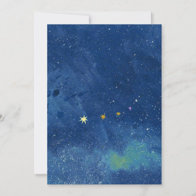  The starry sky illustration  Invitation (Front)