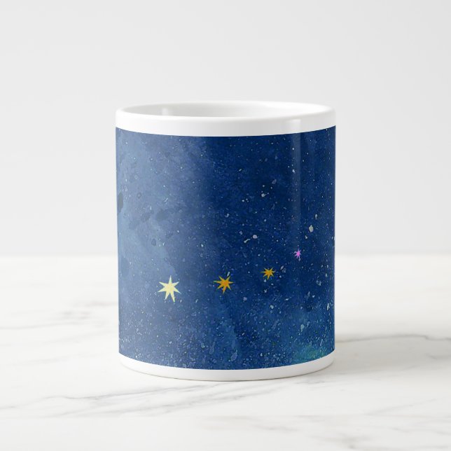  The starry sky  illustration Large Coffee Mug (Front)