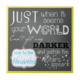 The Stars Appear Inspirational  CeramicTile Tile