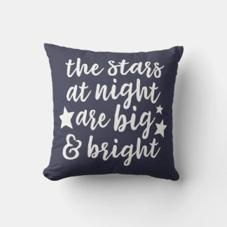 The Stars at Night Texas Throw Pillow - White