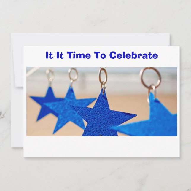 THE STARS SAY "IT IS TIME TO CELEBRATE" INVITATION (Front)
