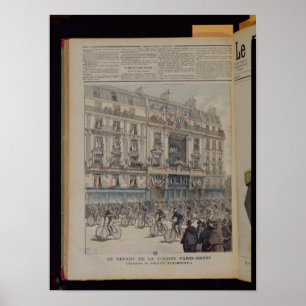 The start of the Paris-Brest bicycle race Poster