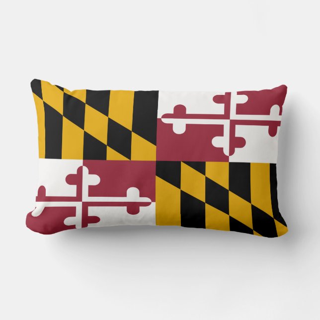 The State Flag of Maryland Lumbar Pillow (Front)