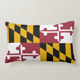 The State Flag of Maryland Lumbar Pillow