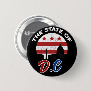 The State of DC - For 51st Statehood For USA 2 Inch Round Button