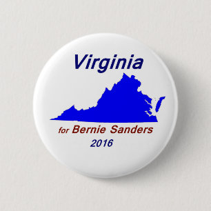 The State of Virginia for Bernie Sanders 2 Inch Round Button