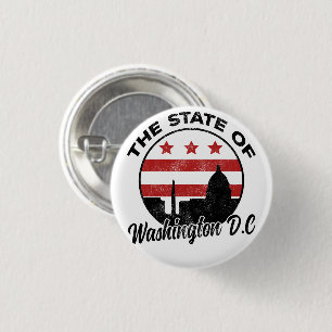 The State of Washington DC - 51st Statehood 1 Inch Round Button