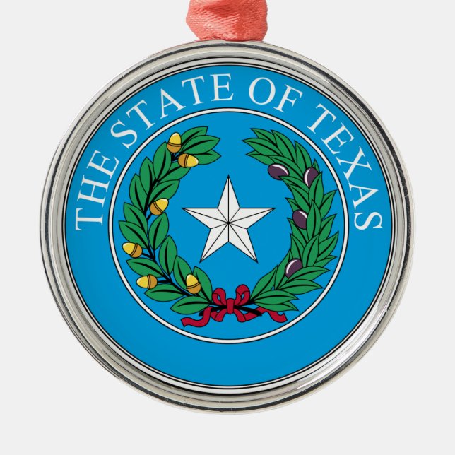 The State Seal of Texas Metal Ornament (Front)