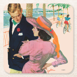 The Stategy of Love Square Paper Coaster