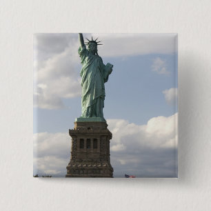 The Statue of Liberty on Liberty Island in New 2 Inch Square Button