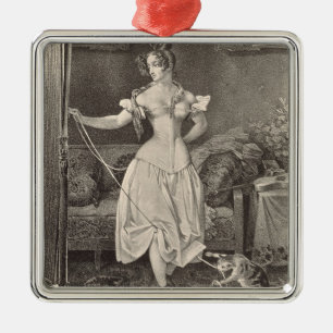 The Stay-lace, engraved by Alfred Leon Lemercier ( Metal Ornament
