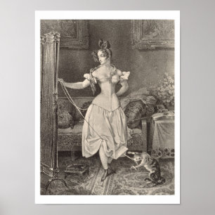 The Stay-lace, engraved by Alfred Leon Lemercier ( Poster