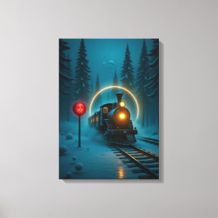  The Steam Giant in Sunlit Snow Canvas Print
